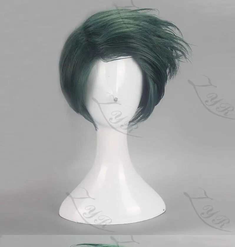 Anime JoJo's Bizarre Adventure Rohan Kishibe Cosplay Wig Short Dark Green Heat Resistant Synthetic Hair Wigs + Free Wig Cap
Anime JoJo's Bizarre Adventure Rohan Kishibe Cosplay Wig Short Dark Green Heat Resistant Synthetic Hair Wigs + Free Wig Cap