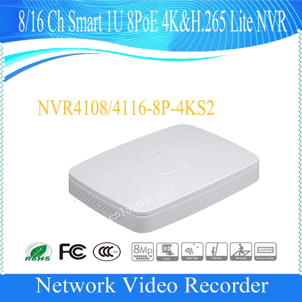 DAHUA 8/16 Channel poe NVR Smart 1U 8PoE 4K&H.265 Lite NVR DHI-NVR4108-8P-4KS2/DHI-NVR4116-8P-4KS2
DAHUA 8/16 Channel poe NVR Smart 1U 8PoE 4K&H.265 Lite NVR DHI-NVR4108-8P-4KS2/DHI-NVR4116-8P-4KS2