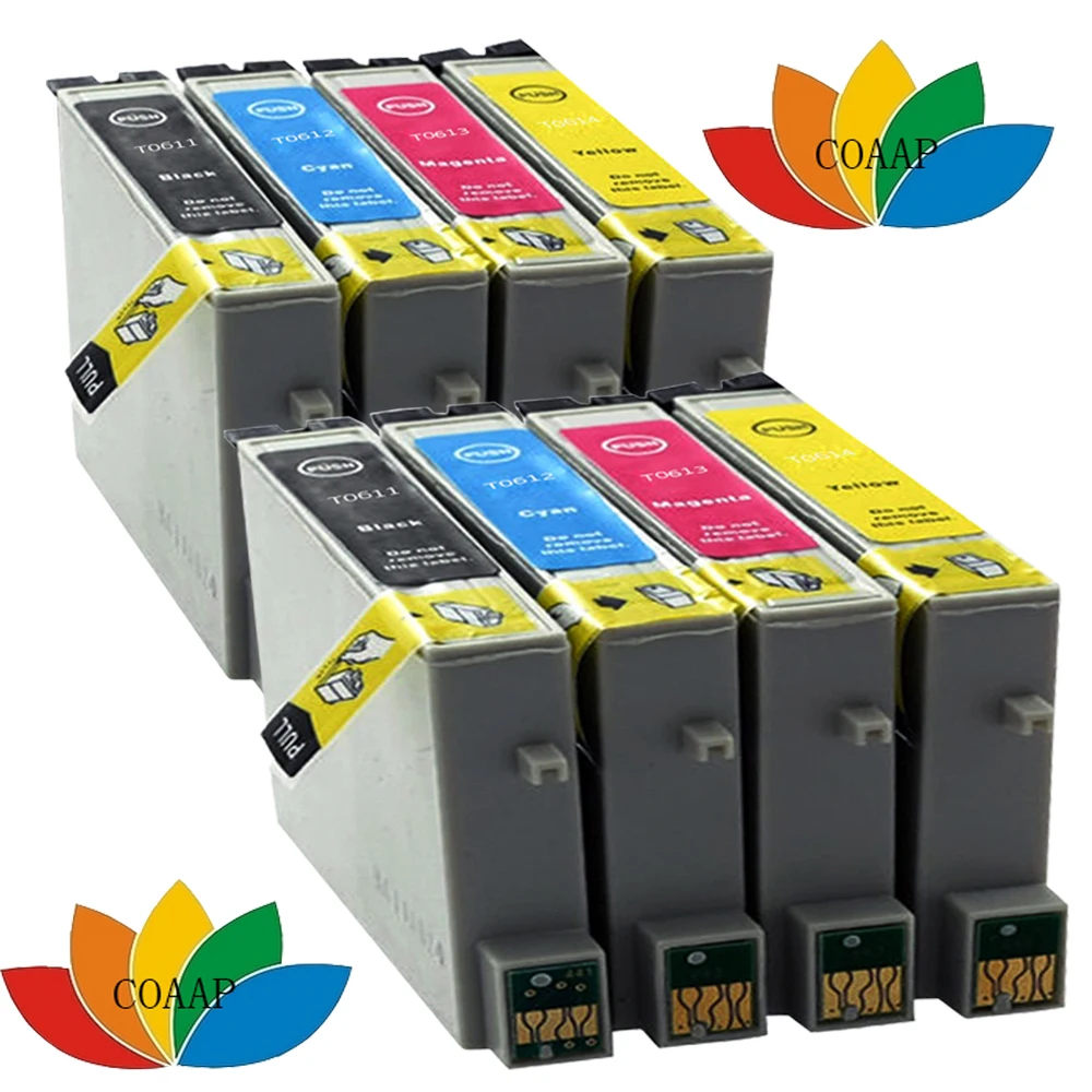 8pk T0611 - T0614 Compatible Ink Cartridge For Epson Stylus D88 D68 DX3800 DX3850 DX4800
8pk T0611 - T0614 Compatible Ink Cartridge For Epson Stylus D88 D68 DX3800 DX3850 DX4800