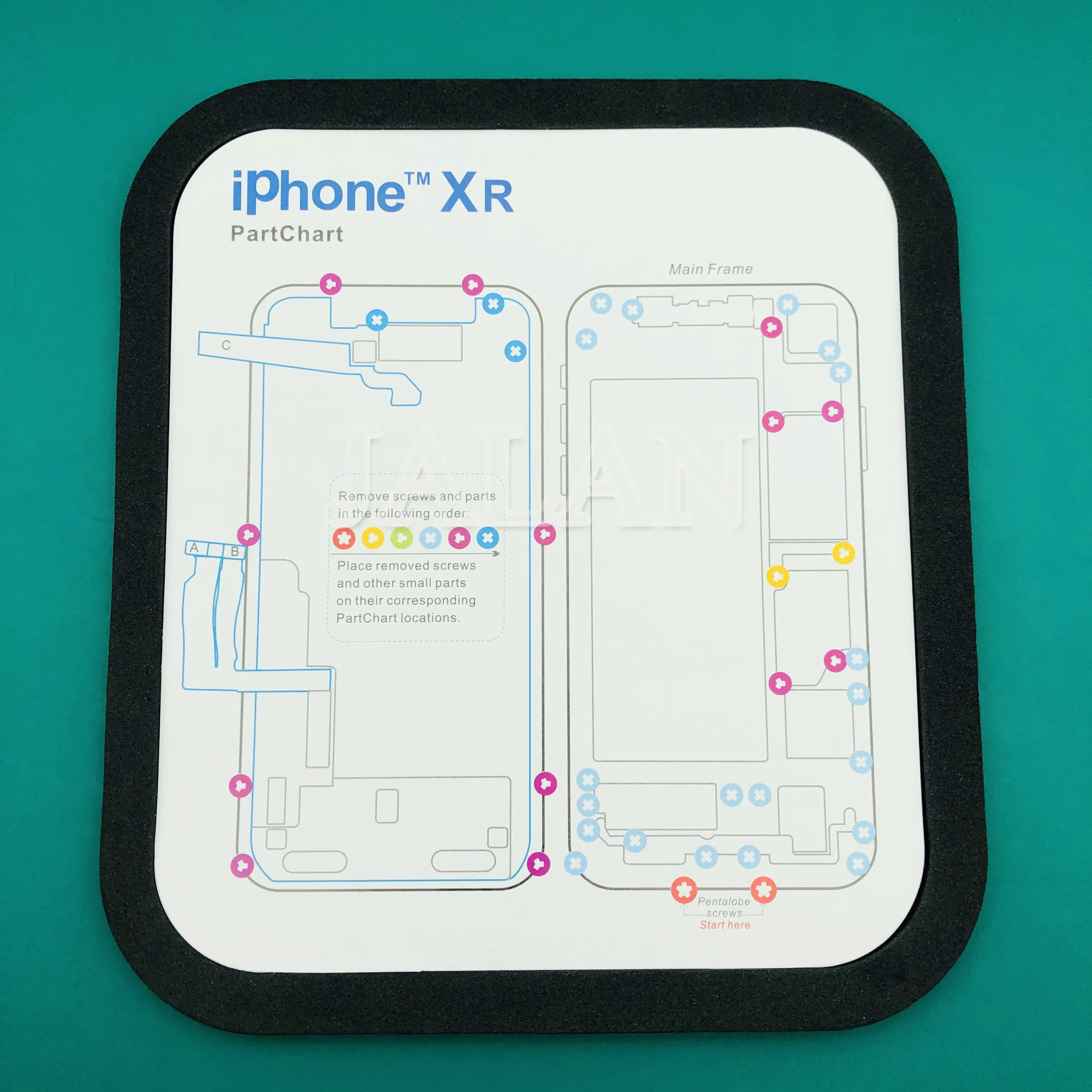 Magnetic Screw Mat for iphone6 6s 6p 6sp 7 7p 8 8p X XS MAX XR parts keep corresponding locations repair Screw Pad
Magnetic Screw Mat for iphone6 6s 6p 6sp 7 7p 8 8p X XS MAX XR parts keep corresponding locations repair Screw Pad