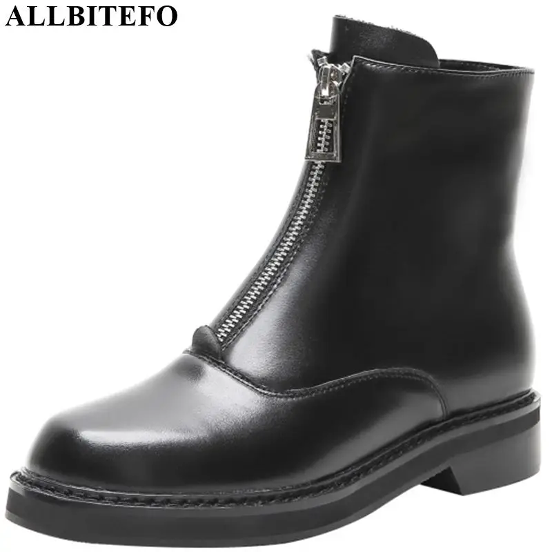 ALLBITEFO real genuine leather women boots fashion comfortable Autumn Winter Round toe fashion Martin boots ankle boots
ALLBITEFO real genuine leather women boots fashion comfortable Autumn Winter Round toe fashion Martin boots ankle boots