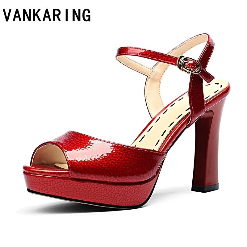 ankle-strap quality genuine leather high heels platform sandals women sexy footwear fashion sandals lady summer dress shoes pump
ankle-strap quality genuine leather high heels platform sandals women sexy footwear fashion sandals lady summer dress shoes pump