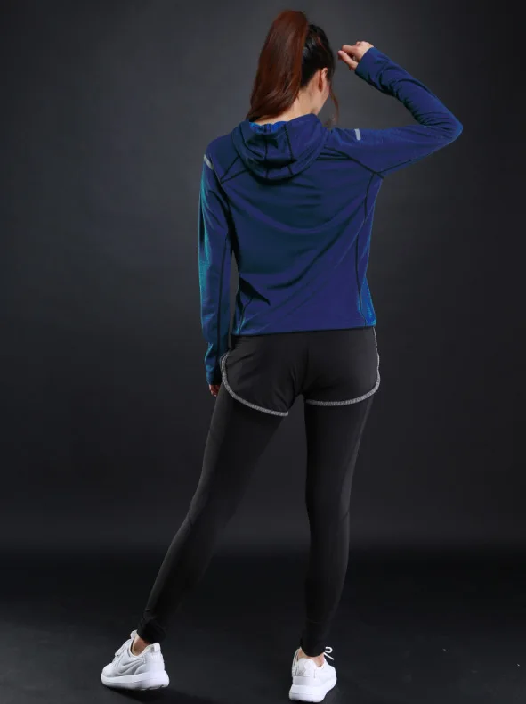 Autumn thin Women Running T Shirts Gym fitness Long Sleeves sweatshirts Quick Dry Training Breathable Hood Sports Yoga Clothing Autumn thin Women Running T Shirts Gym fitness Long Sleeves sweatshirts Quick Dry Training Breathable Hood Sports Yoga Clothing