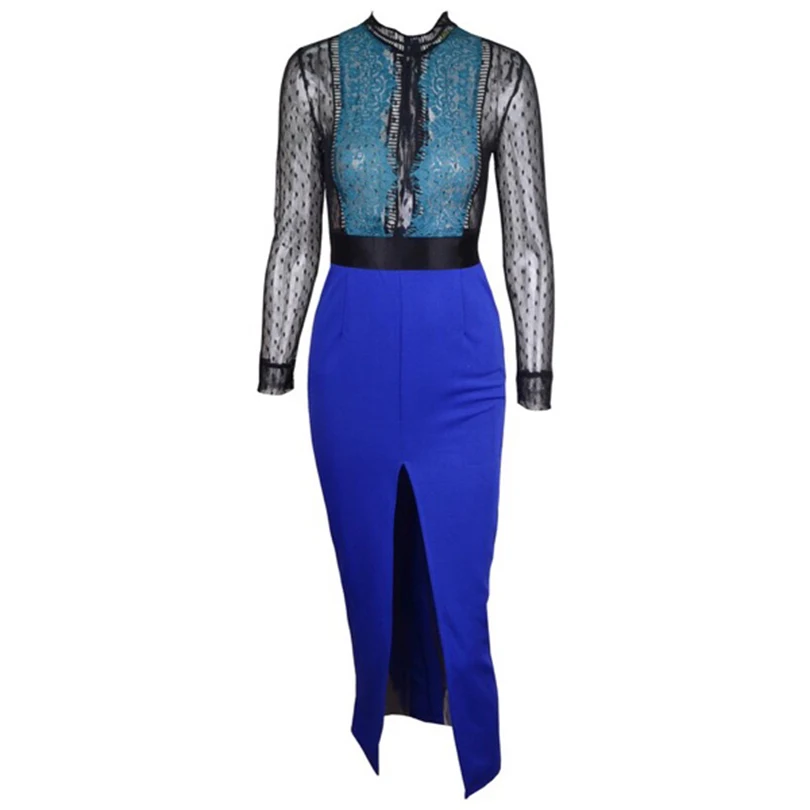 HIGH QUALITY Newest 2018 Fashion Designer Dress Women's Long Sleeve Lace Patchwork Split Pencil Dress
HIGH QUALITY Newest 2018 Fashion Designer Dress Women's Long Sleeve Lace Patchwork Split Pencil Dress