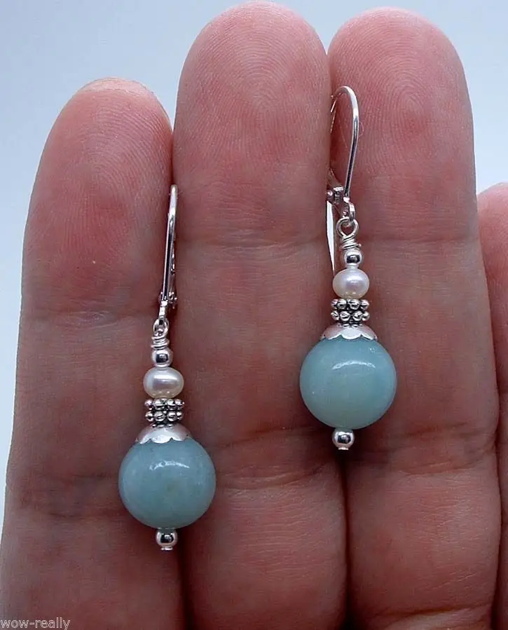 Free shipping@@@@@ NEW Nature Smooth Green Amazonite & White Pearl Sterling Silve Leverback Earring 6.09
Free shipping@@@@@ NEW Nature Smooth Green Amazonite & White Pearl Sterling Silve Leverback Earring 6.09