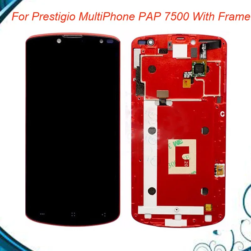 LCD Display for Prestigio MultiPhone PAP 7500 PAP7500 LCD Display+Touch Screen Digitizer Glass Panel Replacement With RED Frame
LCD Display for Prestigio MultiPhone PAP 7500 PAP7500 LCD Display+Touch Screen Digitizer Glass Panel Replacement With RED Frame