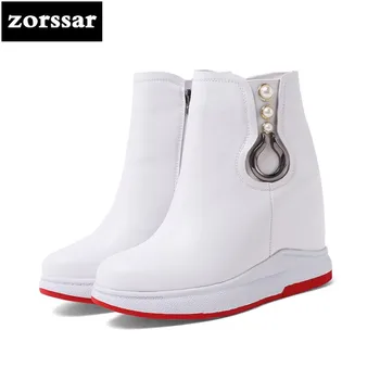 {Zorssar} Real leather Women's shoes platform ankle boots casual height increasing women boots High heels zapatos de mujer botas
{Zorssar} Real leather Women's shoes platform ankle boots casual height increasing women boots High heels zapatos de mujer botas