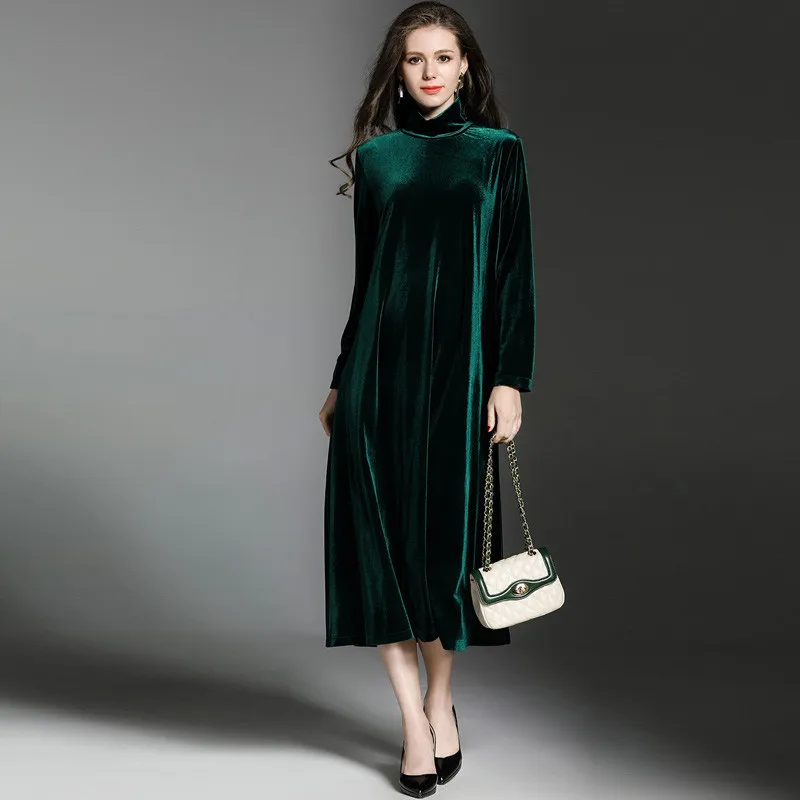 New 2019 Winter women long sleeve turtleneck maxi long Velvet dress,Plus size 5XL 6XL 7XL Autunm Evening Party Dresses Vestidos
New 2019 Winter women long sleeve turtleneck maxi long Velvet dress,Plus size 5XL 6XL 7XL Autunm Evening Party Dresses Vestidos