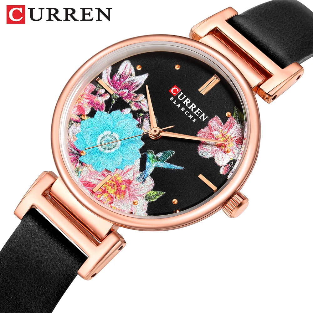 CURREN Ladies Watch 9053 Unique Flower Dial Casual Leather Strap Wrist Watch Women Quartz Clock Female Gift Relogios Feminino
CURREN Ladies Watch 9053 Unique Flower Dial Casual Leather Strap Wrist Watch Women Quartz Clock Female Gift Relogios Feminino