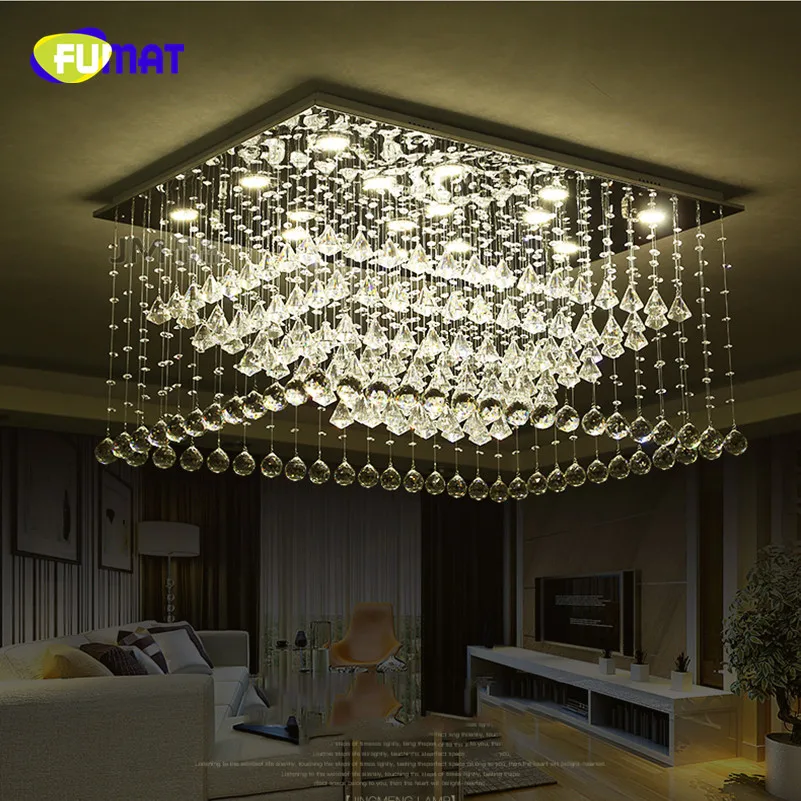 FUMAT Modern Remote Control Restro Rectangular K9 Crystal Stainess Steel LED Ceiling Lamp Luxury For Dining Room Foyer Kitchen
FUMAT Modern Remote Control Restro Rectangular K9 Crystal Stainess Steel LED Ceiling Lamp Luxury For Dining Room Foyer Kitchen