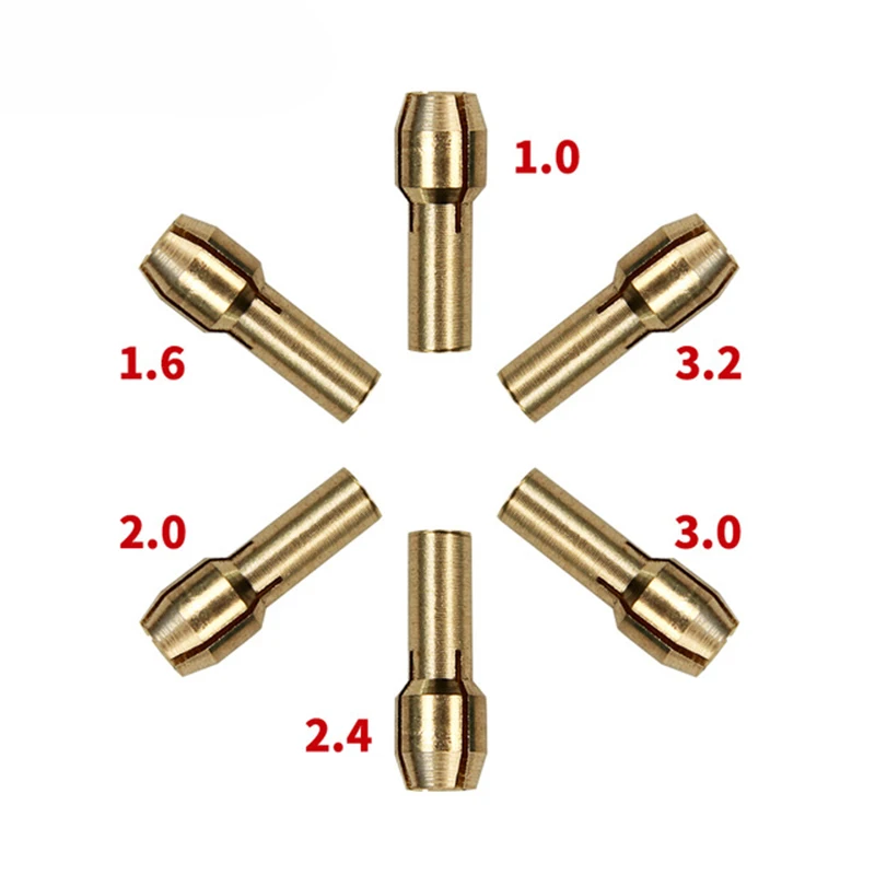 Сверлильный патрон из латуни 1/1 6/2 0/2 4/3 0/3 2 мм 6 шт. включая аксессуары Dremel|collet