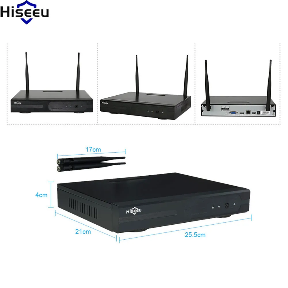Hisseu 720P 4CH Wifi NVR Powerful Wireless NVR IP Wireless CCTV System Bullet CCTV Camera Home Security Surveillance Kit 42
Hisseu 720P 4CH Wifi NVR Powerful Wireless NVR IP Wireless CCTV System Bullet CCTV Camera Home Security Surveillance Kit 42