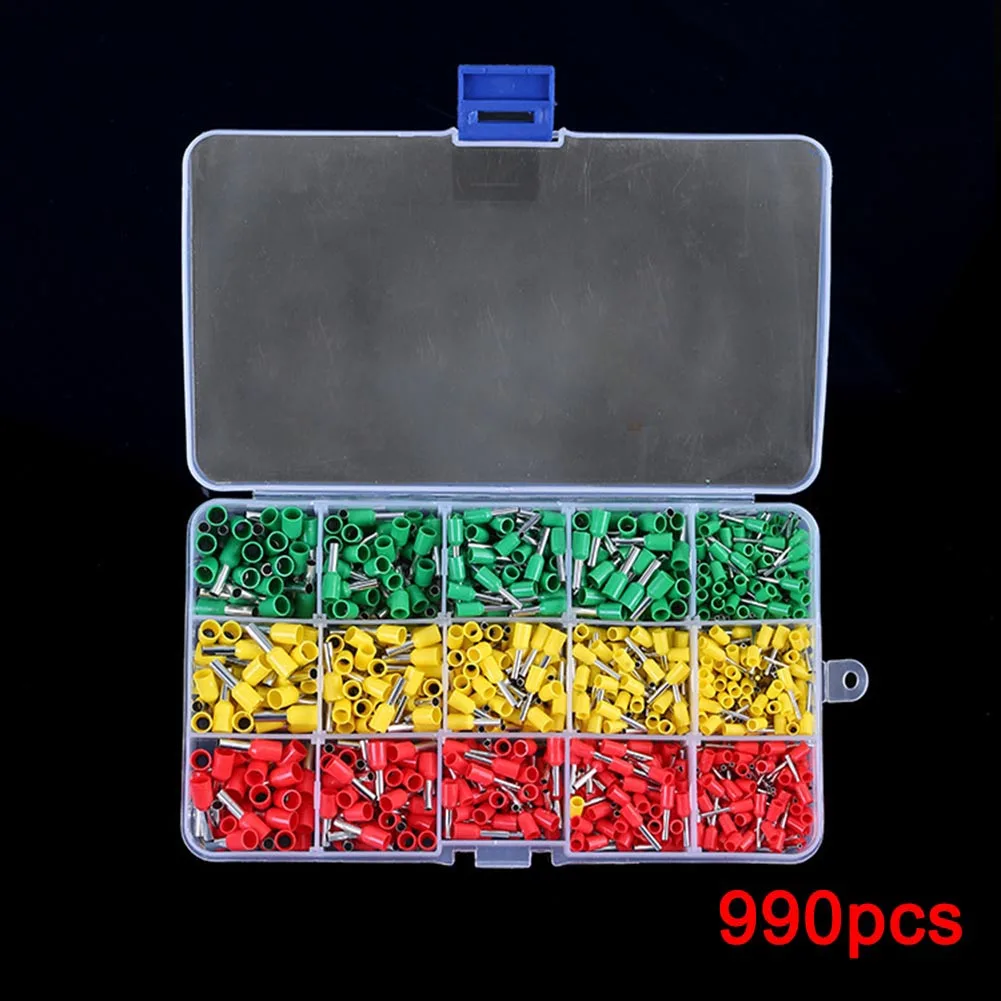 990pcs Electrical Wire Connector Crimp Ferrules Terminals Assortment Kit Cable End Wire Pin Terminal ALI88
990pcs Electrical Wire Connector Crimp Ferrules Terminals Assortment Kit Cable End Wire Pin Terminal ALI88