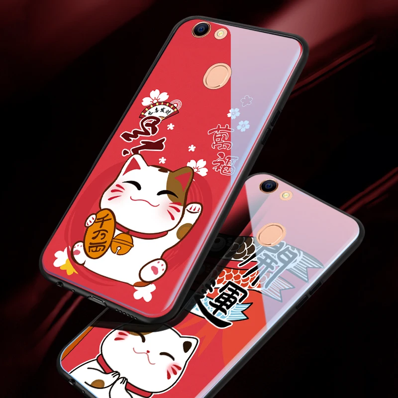 Fashion Lucky Cat Anime Mobile Phone Cases For OPPO A59 A71 A73 A79 Christmas Glass Luxury Cover For OPPO F1S F5 F7
Fashion Lucky Cat Anime Mobile Phone Cases For OPPO A59 A71 A73 A79 Christmas Glass Luxury Cover For OPPO F1S F5 F7