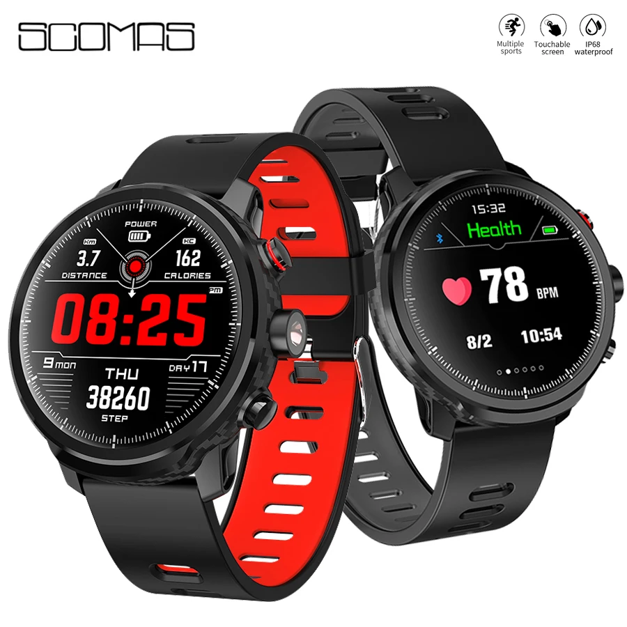 SCOMAS L5 Smart Watch 1.3"Round Display IP68 Swimming Waterproof HR Blood Oxygen Monitor Weather Forecast Men Smartwatch
SCOMAS L5 Smart Watch 1.3"Round Display IP68 Swimming Waterproof HR Blood Oxygen Monitor Weather Forecast Men Smartwatch