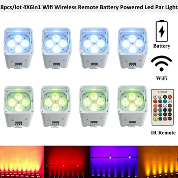 8pcs/lot Wireless Mini Led 4x15w RGBWA UV 6in1 led par light Wifi APP Remote Control Wireless DMX Battery Stage Light
8pcs/lot Wireless Mini Led 4x15w RGBWA UV 6in1 led par light Wifi APP Remote Control Wireless DMX Battery Stage Light
