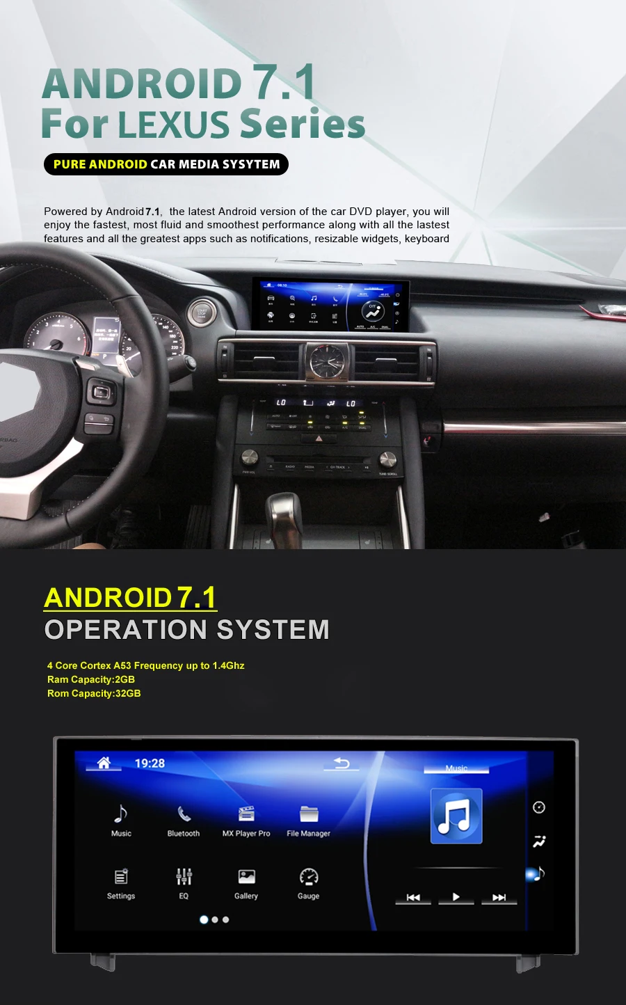 Dual System keep original Mouse android 7.1 octa core car gps navigation device for Lexus IS 200 250 300 350 200t 300h 2013-2018
Dual System keep original Mouse android 7.1 octa core car gps navigation device for Lexus IS 200 250 300 350 200t 300h 2013-2018