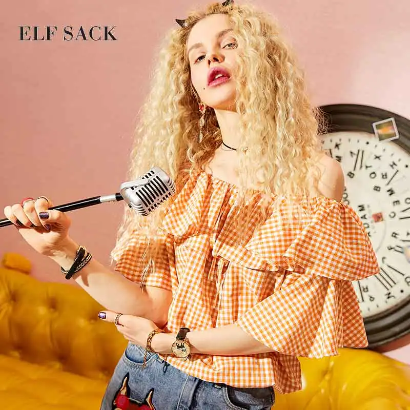 ELF SACK Style New Summer Cotton Casual Short Sleeve Woman Shirts Ruffles Cute Slash Neck Regular Female Shirts Lady Tops
ELF SACK Style New Summer Cotton Casual Short Sleeve Woman Shirts Ruffles Cute Slash Neck Regular Female Shirts Lady Tops