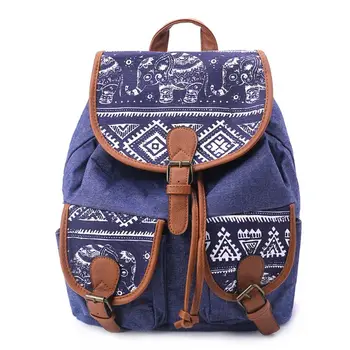 Vintage Elephant Canvas Printing Backpack Women Drawstring Rucksack Bagpack Feminina Girls School Bags Fashion Bookbags
Vintage Elephant Canvas Printing Backpack Women Drawstring Rucksack Bagpack Feminina Girls School Bags Fashion Bookbags