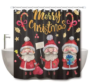 Kids Cartoon Christmas Santa Claus Shower Curtain with Gift Black Funny Bathroom Waterproof Polyester Fabric For Bathtub Decor
Kids Cartoon Christmas Santa Claus Shower Curtain with Gift Black Funny Bathroom Waterproof Polyester Fabric For Bathtub Decor