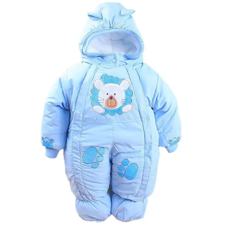 Image 2017 Autumn  Winter Newborn Infant Baby Clothes Fleece Animal Style Clothing Romper Baby Clothes Cotton padded Overalls CL0437