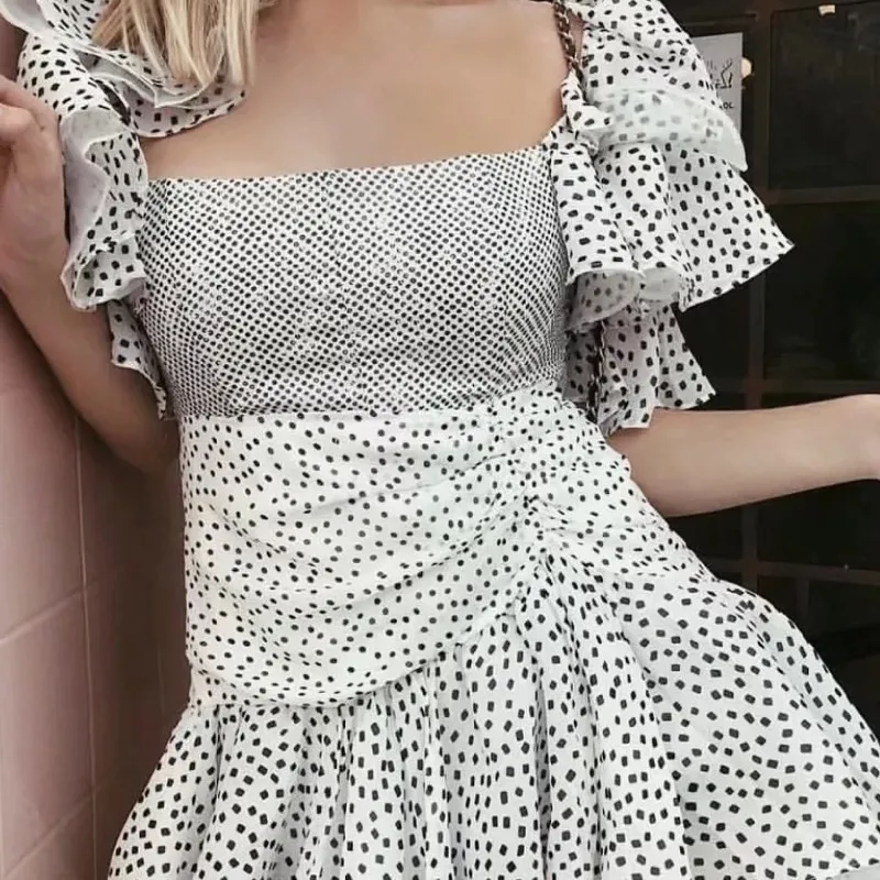 EXCOSMIC Square Neck Ruffle Sleeve Puff Dress Sexy Mini Dresses Polka Dot Print Women Boho Chic Hippie Short Party Dresses 2019
EXCOSMIC Square Neck Ruffle Sleeve Puff Dress Sexy Mini Dresses Polka Dot Print Women Boho Chic Hippie Short Party Dresses 2019