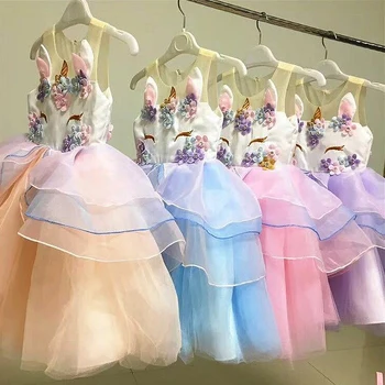 2018 Summer unicorn Party dress girl Baby Kids Ball Gown girls clothes vestido Children wedding dresses Costumes Unicornio
2018 Summer unicorn Party dress girl Baby Kids Ball Gown girls clothes vestido Children wedding dresses Costumes Unicornio