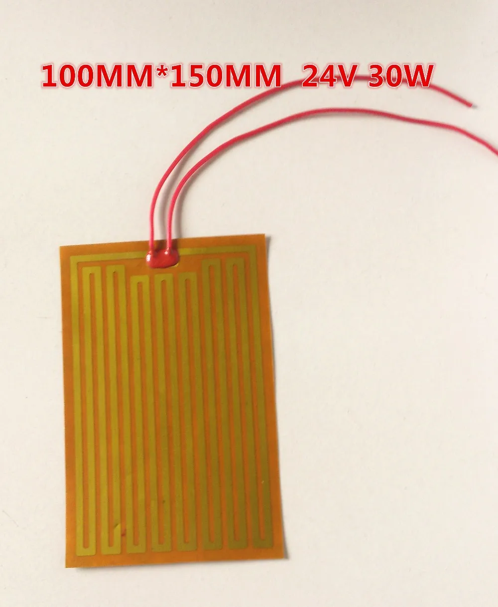 electrothermal film 100*150 24V 30W polyimide membrane PI electrothermal film heating oil pan heating film heating plate
electrothermal film 100*150 24V 30W polyimide membrane PI electrothermal film heating oil pan heating film heating plate