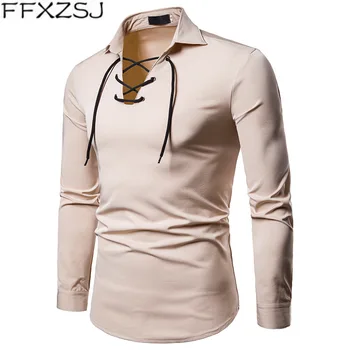 FFXZSJ Brand High quality 2018 autumn men's new men's shirt tie design lapel large size casual long sleeved shirt
FFXZSJ Brand High quality 2018 autumn men's new men's shirt tie design lapel large size casual long sleeved shirt