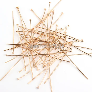 200pcs/lot Rose Gold Color Flat Head Pins Needles Brass for Earring Bracelets Jewelry Findings Accessories 50x0.7mm (21 gauge)
200pcs/lot Rose Gold Color Flat Head Pins Needles Brass for Earring Bracelets Jewelry Findings Accessories 50x0.7mm (21 gauge)