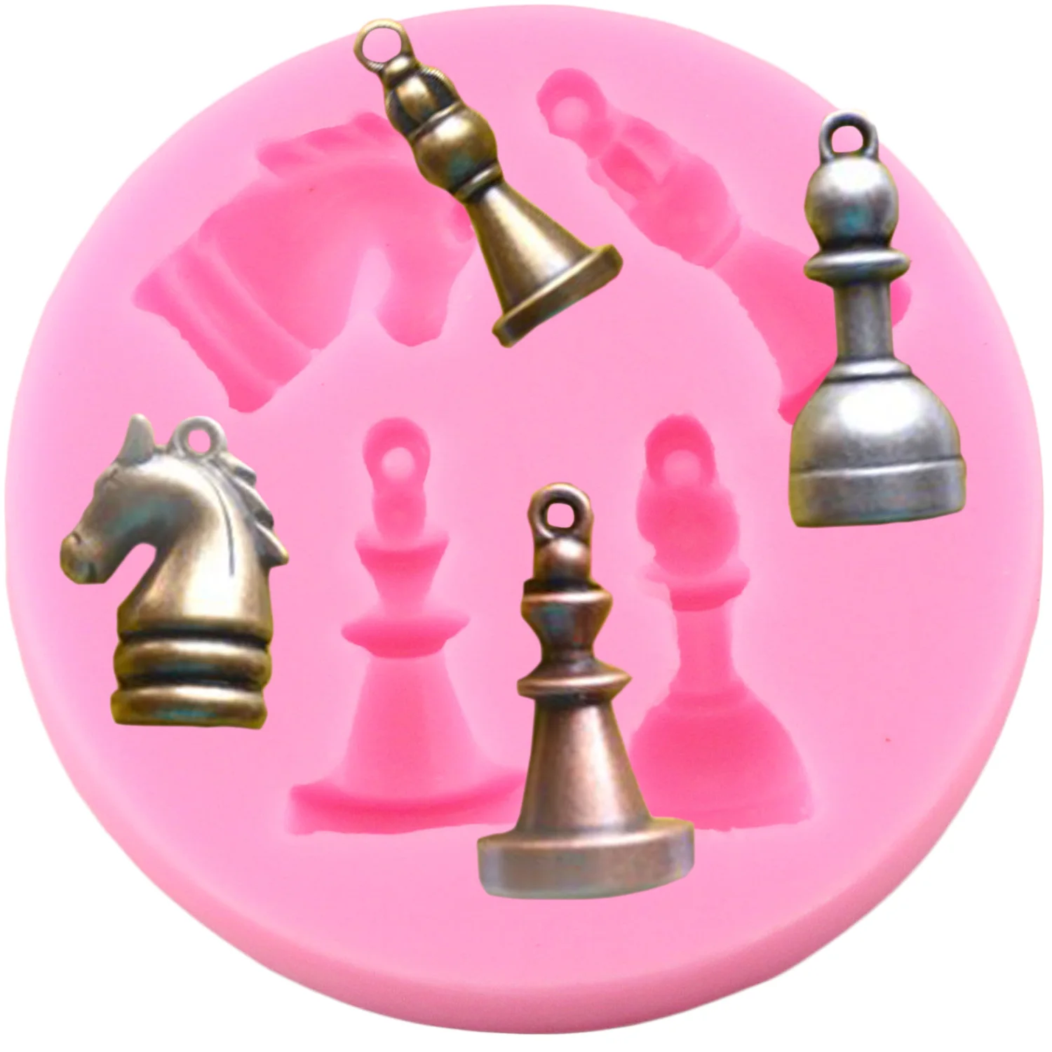 

3D Chess Silicone Fondant Mold Polymer Clay Resin Molds Cake Baking Decorating Tools Chocolate Candy Gumpaste Moulds