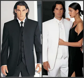 Hot Sale Unique No Button Groom Tuxedos 3 Pieces Groomsmen Mandarin Collar Mens Wedding Suits (Jacket+Pants+Tie+Waistcoat)
Hot Sale Unique No Button Groom Tuxedos 3 Pieces Groomsmen Mandarin Collar Mens Wedding Suits (Jacket+Pants+Tie+Waistcoat)