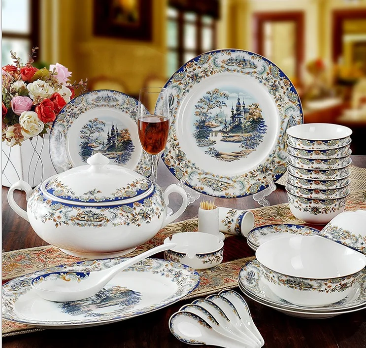 Guci Tableware glaze Jingdezhen 56 PIECES bone china tableware sets Edinburgh wedding gifts housewarming glaze
Guci Tableware glaze Jingdezhen 56 PIECES bone china tableware sets Edinburgh wedding gifts housewarming glaze