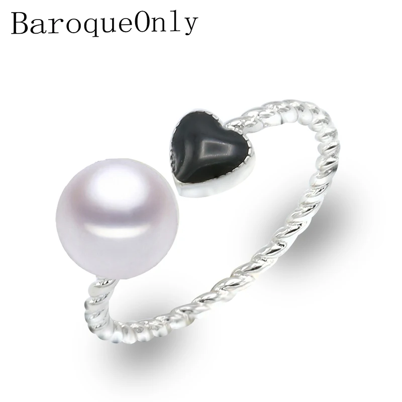 BaroqueOnly Trendy Shiny Ring High Quality 7-8mm black Heart Design Ring Sterling Jewelry Perfect Round Ring Gift For Women
BaroqueOnly Trendy Shiny Ring High Quality 7-8mm black Heart Design Ring Sterling Jewelry Perfect Round Ring Gift For Women