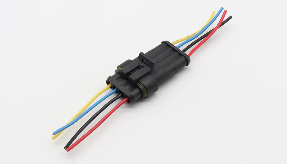Description Picture 2 of item4 Pin Way Sealed Waterproof Electrical Wire Connector Plug Set auto connectors with cable