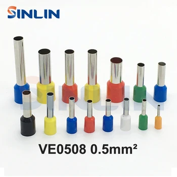 1000pcs/lot Crimp Terminal VE0508 tube pre insulating terminal Bootlace Ferrules AWG22 0.5mm^2 Brass Lead length 8mm
1000pcs/lot Crimp Terminal VE0508 tube pre insulating terminal Bootlace Ferrules AWG22 0.5mm^2 Brass Lead length 8mm