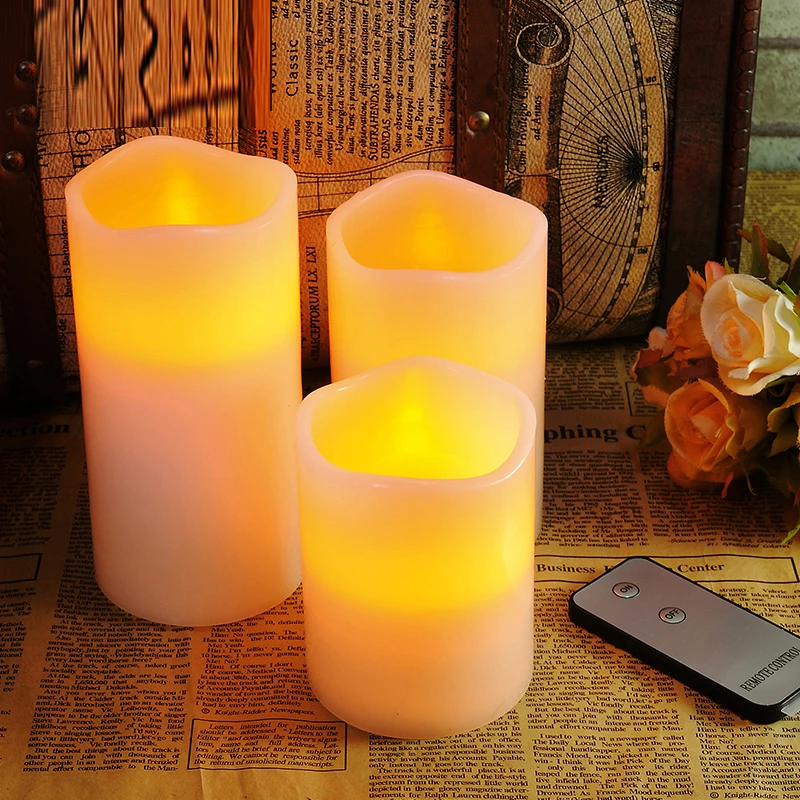 3pcs/set Remote Control LED Flameless Candle Romantic Night Party Home Decor Warm White Flicker Light Paraffin Wax Battery Lamp
3pcs/set Remote Control LED Flameless Candle Romantic Night Party Home Decor Warm White Flicker Light Paraffin Wax Battery Lamp