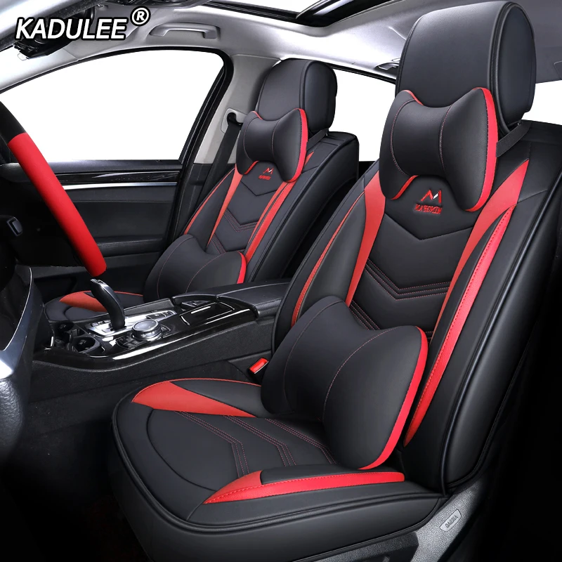 PEUGEOT 107 05-ON Black White Pipe Front Pair Car Seat Covers Set