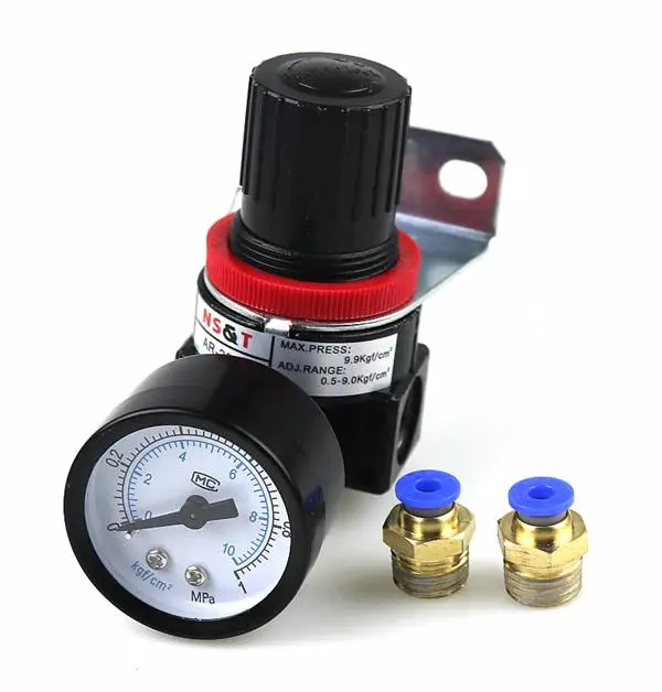 AR2000 G1/4'Pneumatic Micro Air Pressure Regulator Air Filter Processing Unit Valve with Fitting
AR2000 G1/4'Pneumatic Micro Air Pressure Regulator Air Filter Processing Unit Valve with Fitting