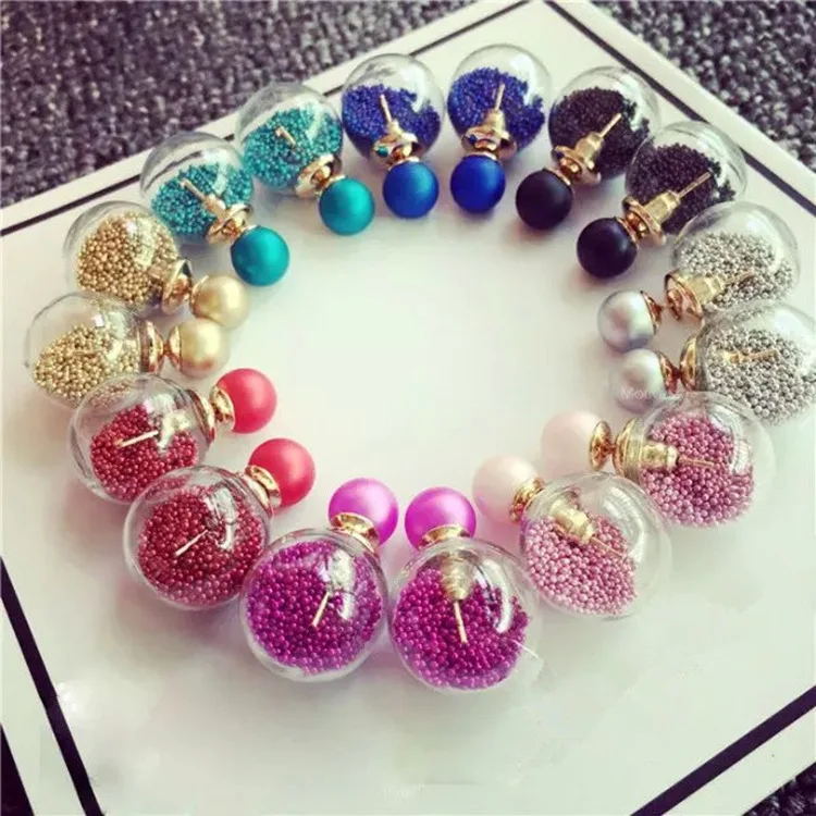 LNRRABC Hot 1 Pair Women Lady Fashion Trendy Charming 7 Colors Thick Glass Beads Double Ball Stud Earrings Gift
LNRRABC Hot 1 Pair Women Lady Fashion Trendy Charming 7 Colors Thick Glass Beads Double Ball Stud Earrings Gift