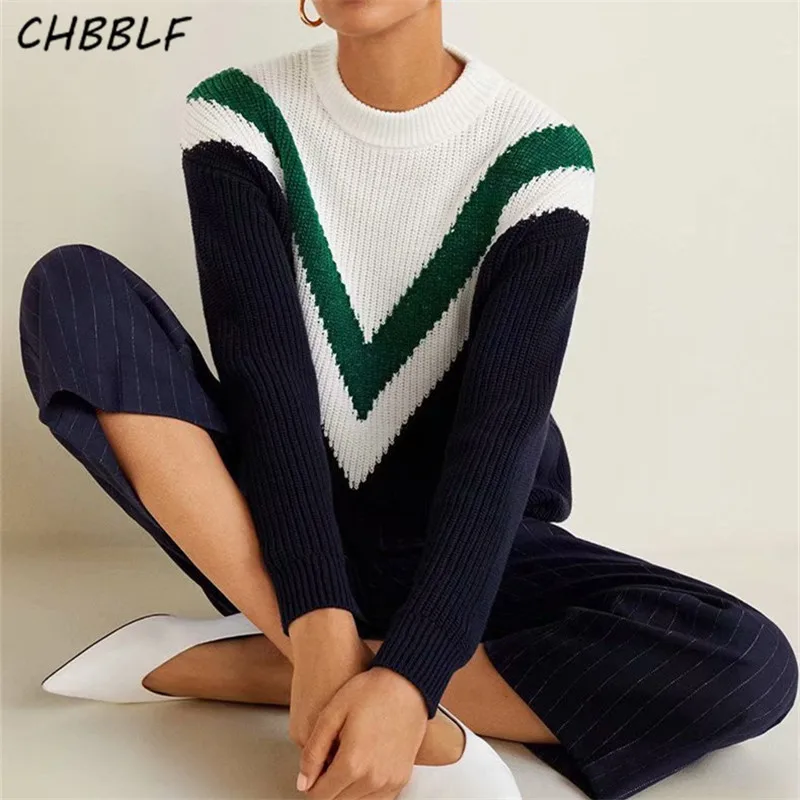 CHBBLF women elegant loose striped sweater long sleeve autumn loose pullovers female casual chic tops O8817
CHBBLF women elegant loose striped sweater long sleeve autumn loose pullovers female casual chic tops O8817