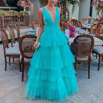 2019 Women Summer Deep V-Neck Sexy Dress Spaghetti Strap Mesh Long Dress High Waist Sleeveless Sundress
2019 Women Summer Deep V-Neck Sexy Dress Spaghetti Strap Mesh Long Dress High Waist Sleeveless Sundress