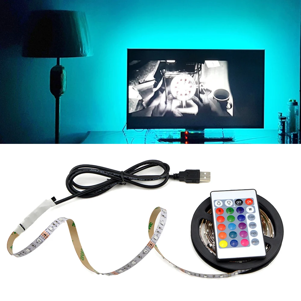 TV LED Strip Light DC 5V USB Cable Powered RGB White Warm White LED Strips 2835 SMD 60LEDS/M usb led Adhesive tape
TV LED Strip Light DC 5V USB Cable Powered RGB White Warm White LED Strips 2835 SMD 60LEDS/M usb led Adhesive tape