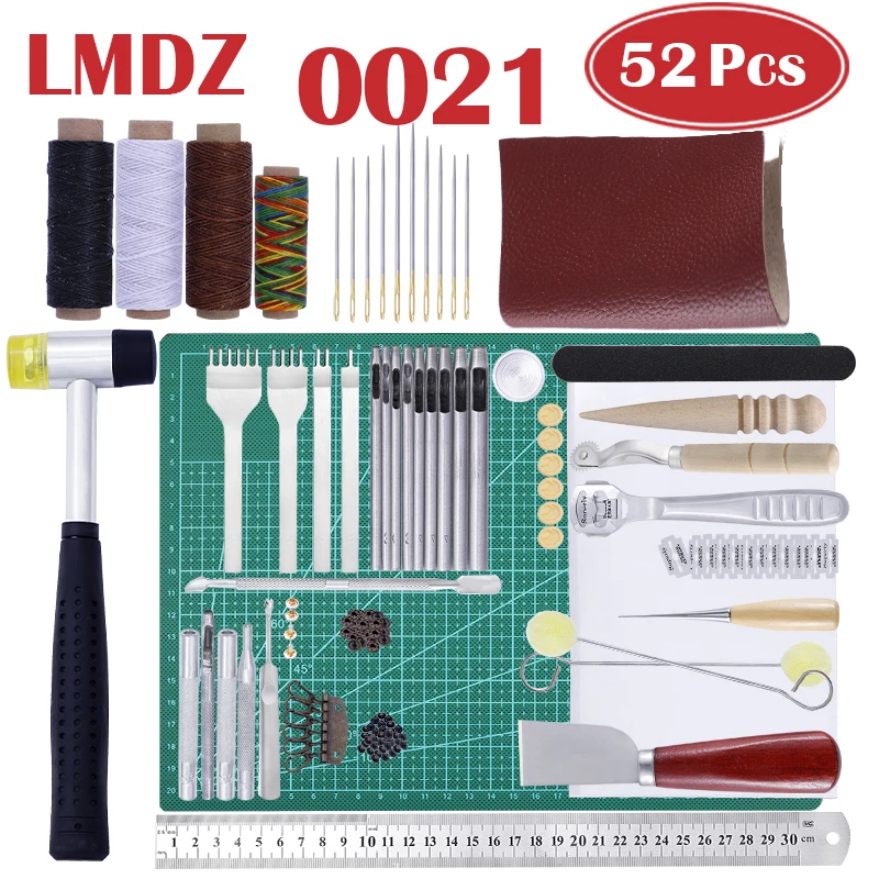 LMDZ Leather Craft Punch Tools Set Kit Stitching Carving Working Sewing Saddle Groover Leather Crafts Tools Skiving Knife
LMDZ Leather Craft Punch Tools Set Kit Stitching Carving Working Sewing Saddle Groover Leather Crafts Tools Skiving Knife