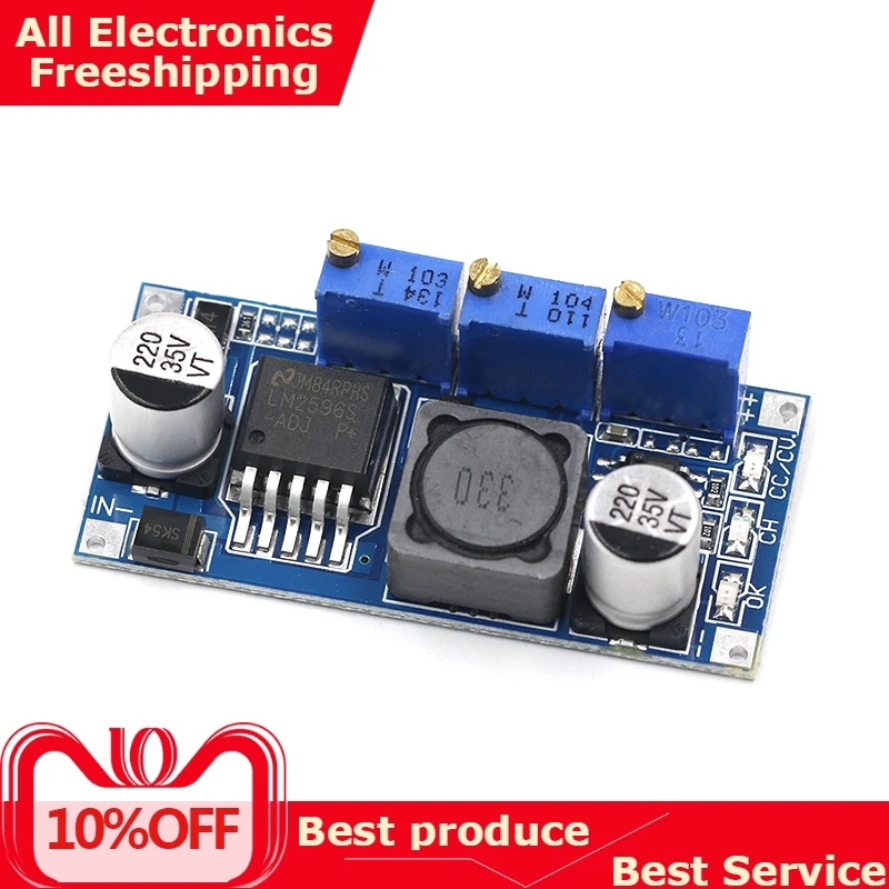 LM2596S DC-DC Constant Current Module LM2596 DC-DC 7V-35V Step-down Adjustable CC/CV Power Supply Module
LM2596S DC-DC Constant Current Module LM2596 DC-DC 7V-35V Step-down Adjustable CC/CV Power Supply Module