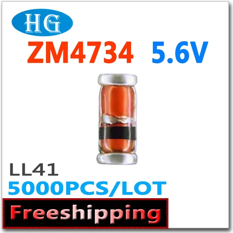 Zm4734 5000pcs/lot 5.6v 5v6 LL41 1W ZM4734A 4734 3.3v - 75v smd High quality 1N4734 IN4734 zener zmm
Zm4734 5000pcs/lot 5.6v 5v6 LL41 1W ZM4734A 4734 3.3v - 75v smd High quality 1N4734 IN4734 zener zmm