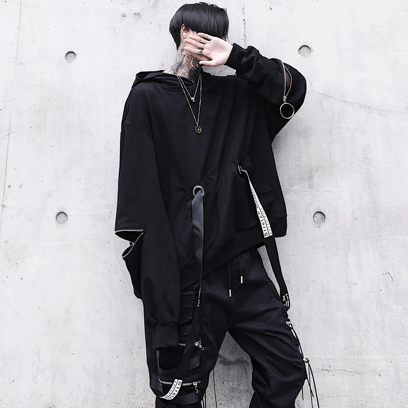 Autumn men oversized punk hip hop hoodie ribbons streetwear men harajuku nightclub DJ singer thin hoody stage sweatshirt costume
Autumn men oversized punk hip hop hoodie ribbons streetwear men harajuku nightclub DJ singer thin hoody stage sweatshirt costume