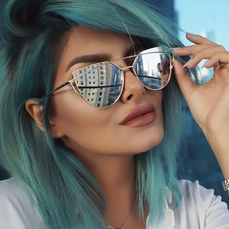 Brand Designer Vintage Sunglasses Women Metal Reflective Cat eye Glasses For Women Mirror Retro oculos de sol feminina
Brand Designer Vintage Sunglasses Women Metal Reflective Cat eye Glasses For Women Mirror Retro oculos de sol feminina