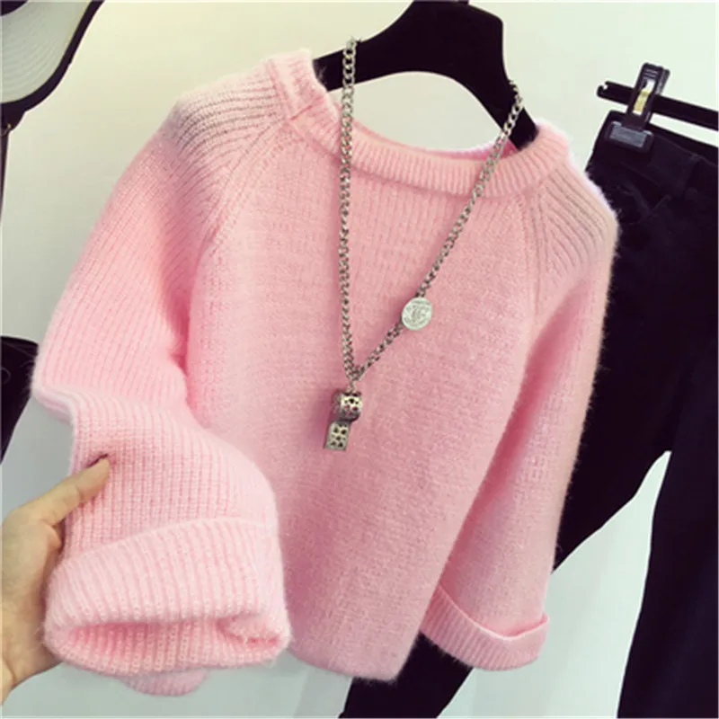 2019 Autumn Winter Women Fluffy Soft Mohair Warm Sweater Female Sweaters Pullovers Pull Femme Tricot basic Tops Jumper PZ701
2019 Autumn Winter Women Fluffy Soft Mohair Warm Sweater Female Sweaters Pullovers Pull Femme Tricot basic Tops Jumper PZ701