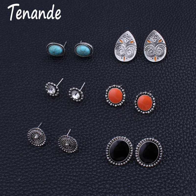 Tenande 6 Pairs/Set Boho Carved Geometric Patterns Natural Stone Semi-oval Flower Crystal Water Droplets Earrings Set for Women
Tenande 6 Pairs/Set Boho Carved Geometric Patterns Natural Stone Semi-oval Flower Crystal Water Droplets Earrings Set for Women